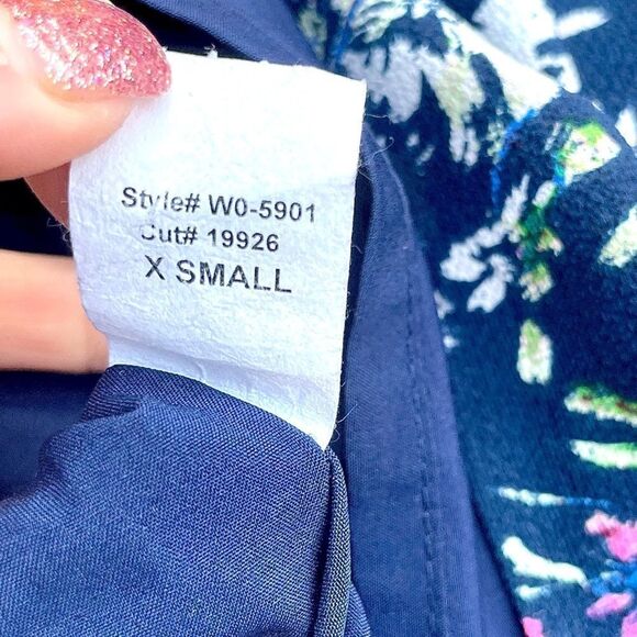 Aqua Floral Boat Neck Mini Dress - Picture 7 of 7